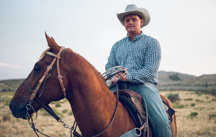 Farmer on horse